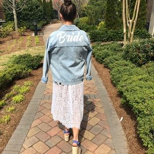 Show Me Your Mumu Dover Denim Jacket “bride”
